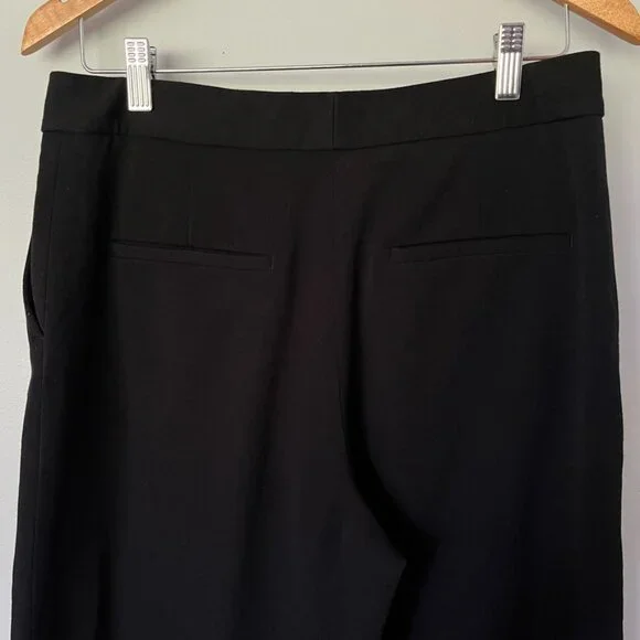 MM LaFleur Pants Size 6 The Pippa Light Twill Wide Leg Crop Stretchy Black - Picture 8 of 13